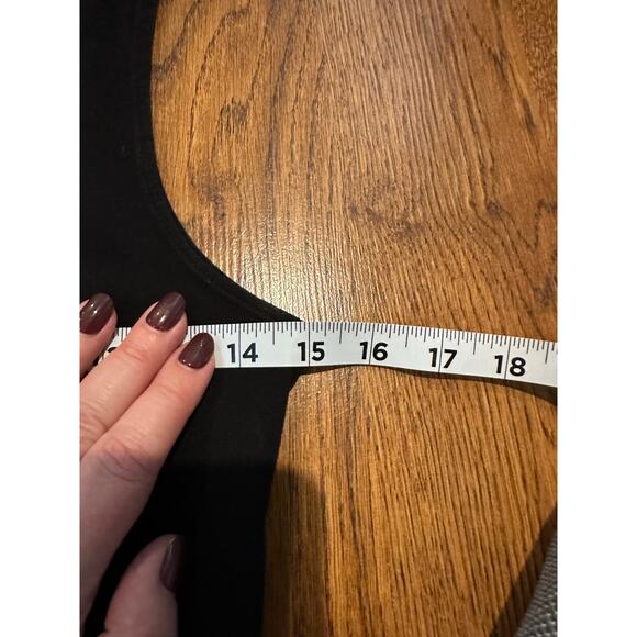 Truly Madly Deeply Cropped Cotton Tank Top Black Size S Casual Minimalist Style - Picture 6 of 7